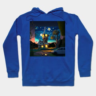 Starry Night Over The Burrow Hoodie